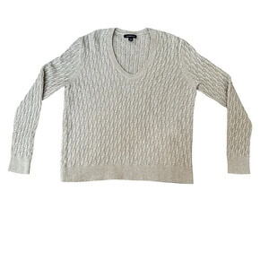 Lands End sweater Sparkly tan